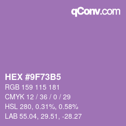 Color code: HEX #9F73B5 | qconv.com