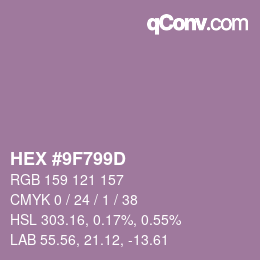 Color code: HEX #9F799D | qconv.com