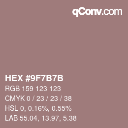 Color code: HEX #9F7B7B | qconv.com