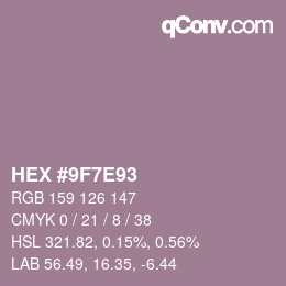 Color code: HEX #9F7E93 | qconv.com