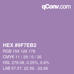 Color code: HEX #9F7EB2 | qconv.com