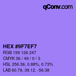 Color code: HEX #9F7EF7 | qconv.com
