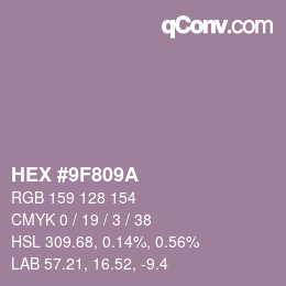 Color code: HEX #9F809A | qconv.com