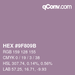 Color code: HEX #9F809B | qconv.com
