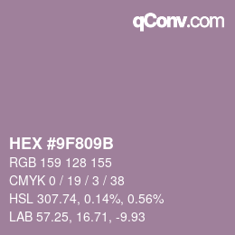 Color code: HEX #9F809B | qconv.com