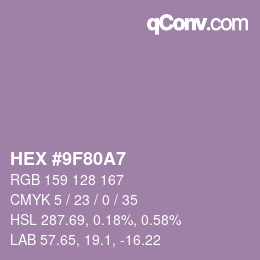Color code: HEX #9F80A7 | qconv.com