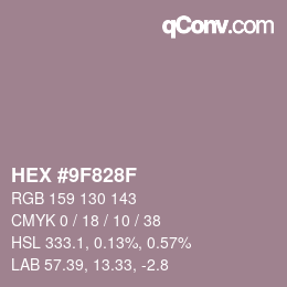 Color code: HEX #9F828F | qconv.com
