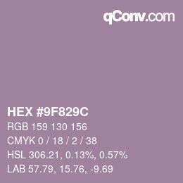 Color code: HEX #9F829C | qconv.com