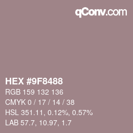 Color code: HEX #9F8488 | qconv.com