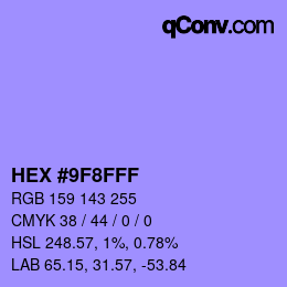 Color code: HEX #9F8FFF | qconv.com