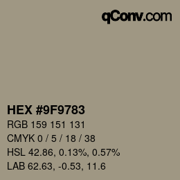 Color code: HEX #9F9783 | qconv.com