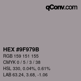 Color code: HEX #9F979B | qconv.com