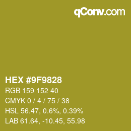 Color code: HEX #9F9828 | qconv.com
