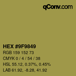 Color code: HEX #9F9849 | qconv.com