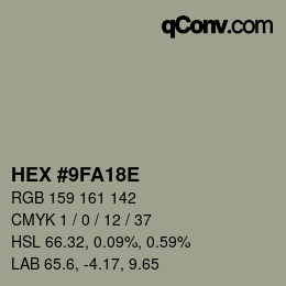 Código de color: HEX #9FA18E | qconv.com