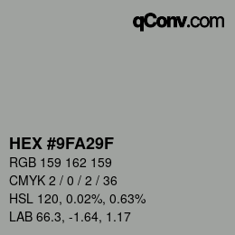 Código de color: HEX #9FA29F | qconv.com
