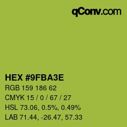 カラーコード: HEX #9FBA3E | qconv.com
