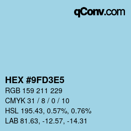 Color code: HEX #9FD3E5 | qconv.com