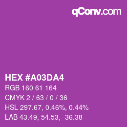 颜色代码: HEX #A03DA4 | qconv.com