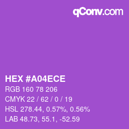 Color code: HEX #A04ECE | qconv.com