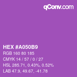 Color code: HEX #A050B9 | qconv.com