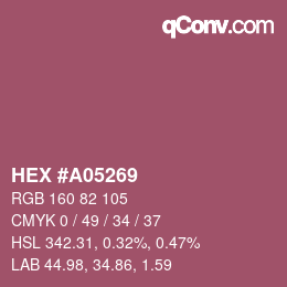 Color code: HEX #A05269 | qconv.com