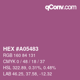 Código de color: HEX #A05483 | qconv.com