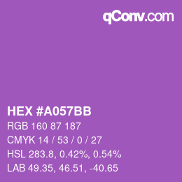 Color code: HEX #A057BB | qconv.com
