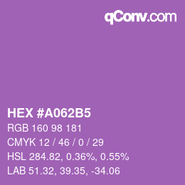 Color code: HEX #A062B5 | qconv.com