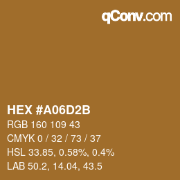 Color code: HEX #A06D2B | qconv.com