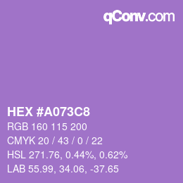 Color code: HEX #A073C8 | qconv.com