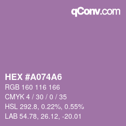 Color code: HEX #A074A6 | qconv.com