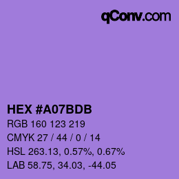 Color code: HEX #A07BDB | qconv.com