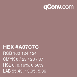 Color code: HEX #A07C7C | qconv.com