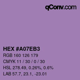 Color code: HEX #A07EB3 | qconv.com