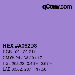 Color code: HEX #A082D3 | qconv.com