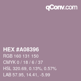 カラーコード: HEX #A08396 | qconv.com