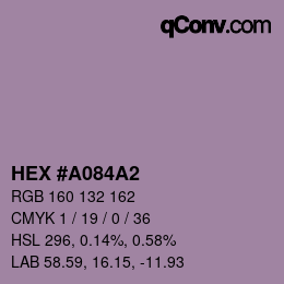 カラーコード: HEX #A084A2 | qconv.com