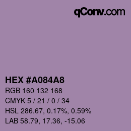 Color code: HEX #A084A8 | qconv.com