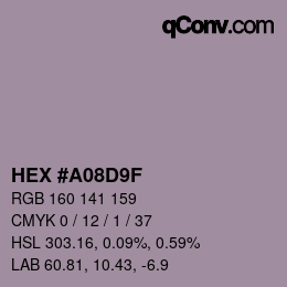 Color code: HEX #A08D9F | qconv.com