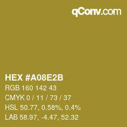 Color code: HEX #A08E2B | qconv.com