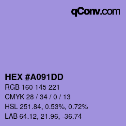 カラーコード: HEX #A091DD | qconv.com