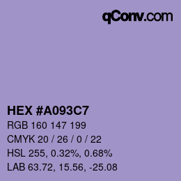 Color code: HEX #A093C7 | qconv.com