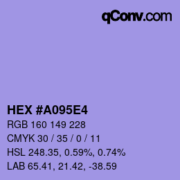 Color code: HEX #A095E4 | qconv.com
