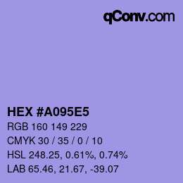 Color code: HEX #A095E5 | qconv.com