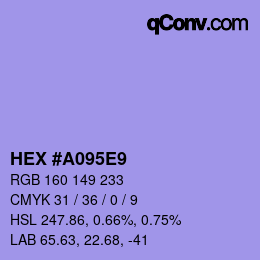 Color code: HEX #A095E9 | qconv.com