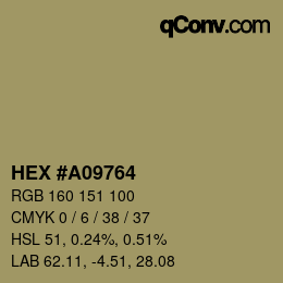 Código de color: HEX #A09764 | qconv.com