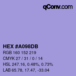 カラーコード: HEX #A098DB | qconv.com
