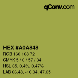 Color code: HEX #A0A848 | qconv.com