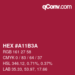 Farbcode: HEX #A11B3A | qconv.com